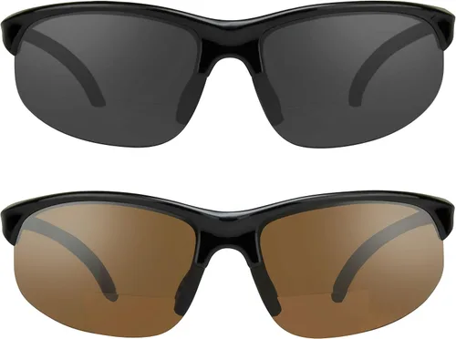 proSPORT BIFOCAL - Lentes de sol tintados para hombre y mujer, alta definición, amarillo ámbar ahumado, +1.50 +1.75 +2.00 +2.25 +2.50 +3.00, Combo