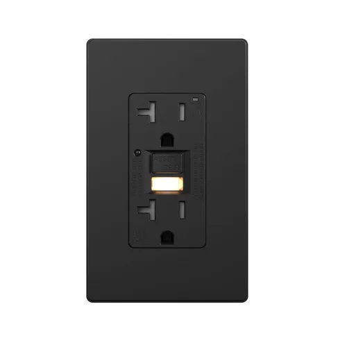 Miniatura 8 de AIDA Toma de corriente GFCI de 20 amperios, toma eléctrica de luz nocturna de autocomprobación, receptáculo resistente a manipulaciones con Blanco