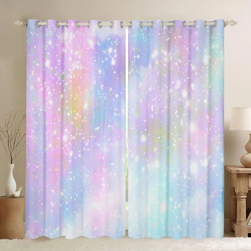 Miniatura 20 de Feelyou Cortinas opacas con estampado de leopardo para dormitorio, sala de estar, safari, cortinas de oscurecimiento de habitación con purpurina