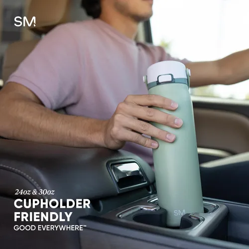 Miniatura 4 de Simple Modern Mesa Sport Botella de Agua con Tapa de Sorbo Cubierta Botella de Acero Inoxidable Aislada de 24oz Compatible con Portavasos