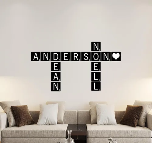 Azulejos de metal negro para pared, letras decorativas grandes de 6 x 6 pulgadas para paredes de galería, salas de estar, dormitorios y más,