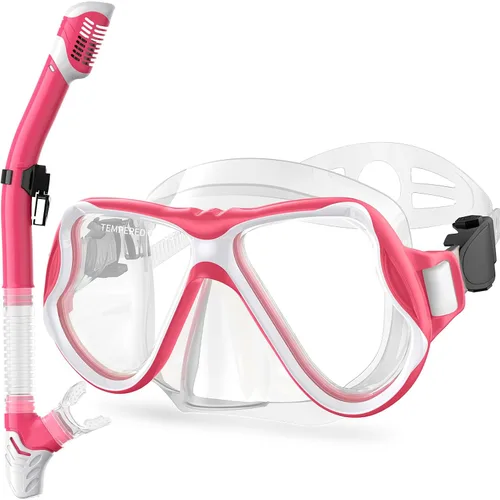 Miniatura 8 de Greatever Snorkeling Gear for Kids, Dry Snorkel Set Panoramic View Snorkel Mask, Anti-Fog Scuba Diving Mask for Kids Youth Age 6-14, Unisex Swimming
