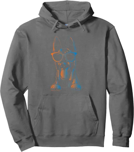 Miniatura 9 de Sudadera con capucha estilo malinois estilo retro vintage de pastor belga malinois belga, Negro