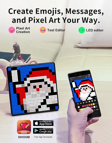 Miniatura 3 de Divoom Pixoo Visualización Max Pixel, APP Pantalla de control de teléfono móvil con pantalla LED programable de 32 X 32 para decoración del hogar