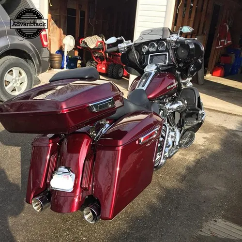 Miniatura 3 de Moto Onfire Harley Tour Pack Razor Tour Pak, misterioso sol rojo, paquete turístico, almohadilla de equipaje apta para H-D Touring, Street Glide