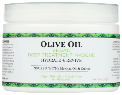 Miniatura 3 de Aceite de oliva, mascarilla vegana de tratamiento profundo, 12 oz (340 g), Nubian Heritage