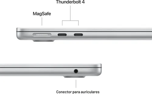 Miniatura 6 de Apple Laptop MacBook Air 2025 de 13 pulgadas con chip M4: diseñada para Apple Intelligence, pantalla Liquid Retina de 13.6 pulgadas, memoria Plateado