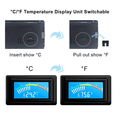 Miniatura 3 de KETOTEK Termómetro digital medidor de temperatura Fuente de alimentación USB con sonda de sensor para acuario, vehículo, carcasa de PC, incubadoras