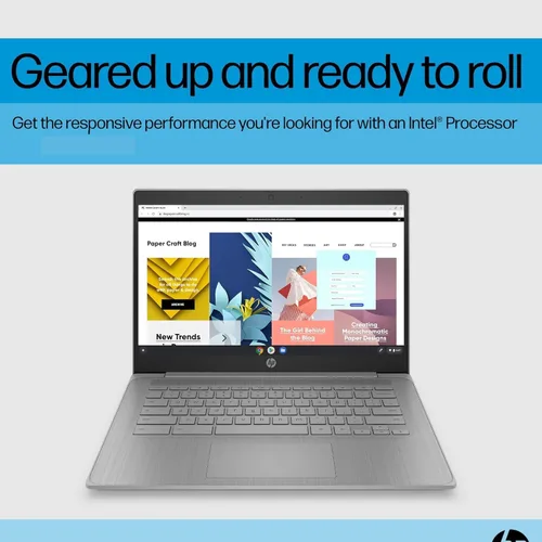 Miniatura 3 de Laptop HP Chromebook 14 (14" antirreflejos, Intel 4-Core Celeron N4120, 4GB RAM, 128GB de almacenamiento (64GB+64GB SD)) para el hogar