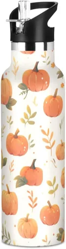 Miniatura 11 de Reusable Water Bottles with Straw Lid Nature Shark Pirate Style Vacuum Insulated Leakproof and BPA Free for Travel, Camping, Sports 06