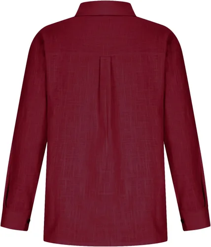 Miniatura 31 de SMIDOW Camisa de algodón y lino con botones para mujer