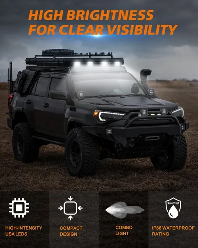 Miniatura 3 de Cubitos LED, 3 pulgadas, 80 W, CREE LED Pods 3x3, combo de inundación puntual para todoterreno, luces de conducción antiniebla para camión