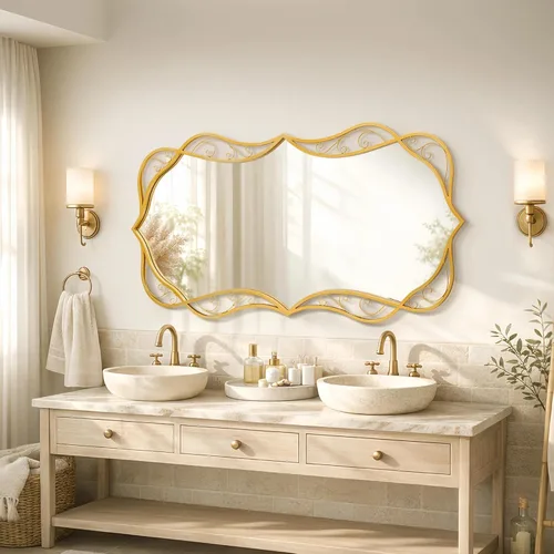 Miniatura 8 de Besdomus Espejo de baño negro moderno: espejos de baño grandes de 24 x 36 pulgadas para colgar sobre el fregadero, colgante vertical u horizontal