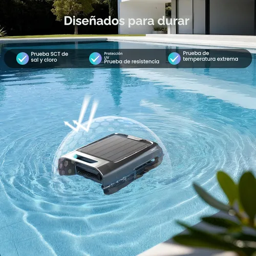 Miniatura 7 de AIPER Surfer S2 Robot de Limpieza de Superficie de Piscina con Energía Solar con Soporte de APP, Limpieza Continua 24/7, Modos de Carga Dual, Gris