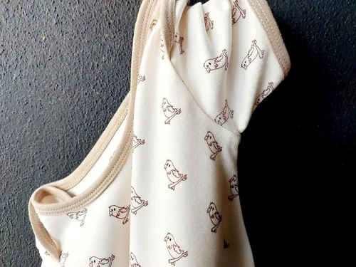 Miniatura 6 de Género Neutral Crema Manga Corta Algodón Orgánico Infantil Bebé Mono Unisex Niño Niña