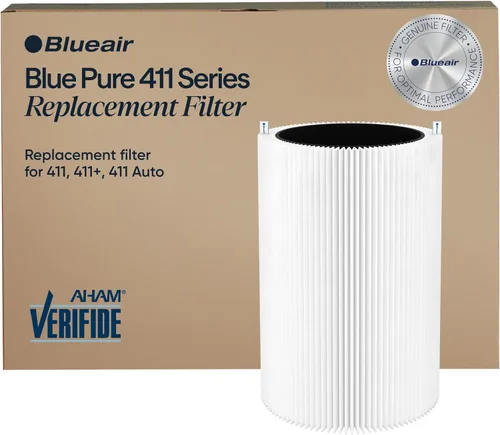 Blueair Blue Pure 411 Auto, 411, 411+ Filtro de Reemplazo Genuino, Partículas y Carbón Activado, Compatible con Purificadores de Aire Blue Pure 411