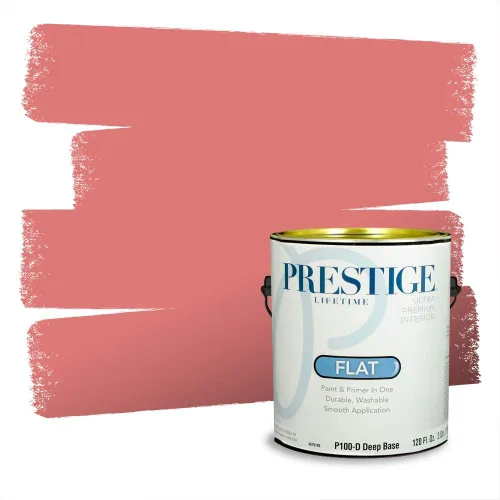 Miniatura 535 de Prestige Paints Pintura exterior e imprimación en uno, 1 galón, plano, coincidencia comparable de Valspar* Amber Rose*