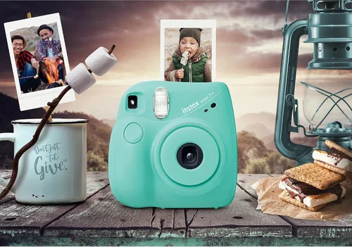 Miniatura 6 de Fujifilm Instax Mini 7+ Cámara, fácil de operar, portátil, espejo selfie práctico, cámara polaroid, perfecta para principiantes y expertos, diseño