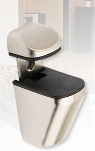 Miniatura 2 de XVL Estante de cristal de baño de 14 pulgadas, níquel cepillado GS3003A