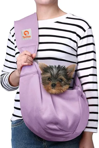 Miniatura 19 de TOMKAS - Transportador de perros estilo canguro para perros pequeños (negro, para mascotas de 2 a 7 libras)