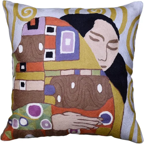 Miniatura 15 de Klimt - Funda de almohada moderna azul para sofá Almohadas contemporáneas azules Cojín de silla moderno abstracto Almohada moderna