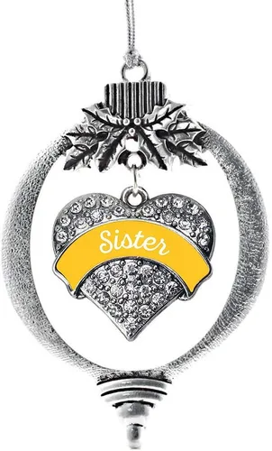 Miniatura 240 de Inspired Silver Adornos festivos de dije de corazón pave de plata con circonitas cúbicas
