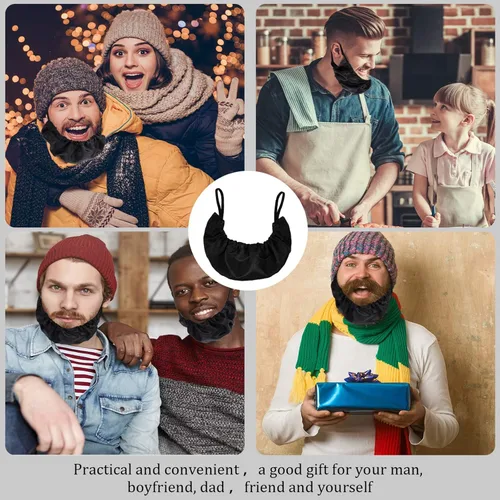Miniatura 7 de eBoot 3 Piezas Gorras de Barba Gorro de Barba para Hombres Bandana Cubiertas de Cabello Facial Gorros Protectores Ajustables Gorras de Gorro Regalo