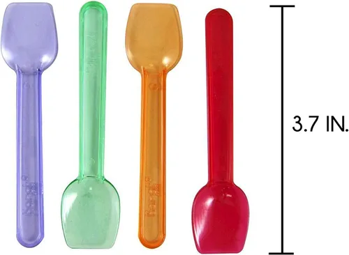 Miniatura 2 de Karat U2400 (arcoíris) - Cuchara desechable de gelato de 3.7 pulgadas, color arcoíris (paquete de 2000)