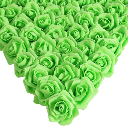 Miniatura 27 de Rosas artificiales, 200 piezas de cabezas de flores de rosas artificiales para manualidades, rosas de espuma de 1.97 pulgadas, cabezas de rosas Rosa