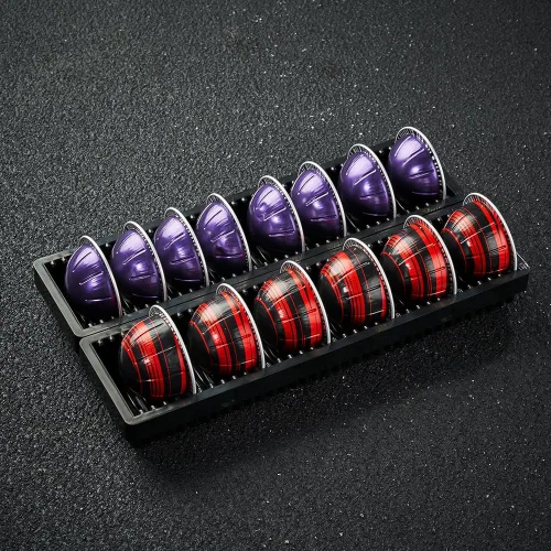 Miniatura 4 de Organizador de cajones de cápsulas de café para cápsulas Nespresso Vertuo, bandeja de almacenamiento de cápsulas de café, conexión magnética negra