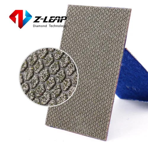 Miniatura 3 de Hoja de papel de diamante galvanizado papel de lija gancho y bucle respaldo de nylon para pulido a mano vidrio porcelana cerámica 4 piezas