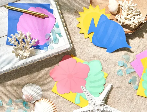Miniatura 8 de American Greetings Tarjetas en blanco de un solo panel con sobres, verano (100 unidades)