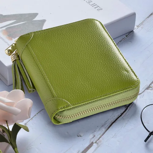Miniatura 2 de Easyoulife - Billetera de piel con cierre y tarjetero para mujer, con bloqueo de interferencia de radiofrecuencia (RFID), cartera Rfid, M