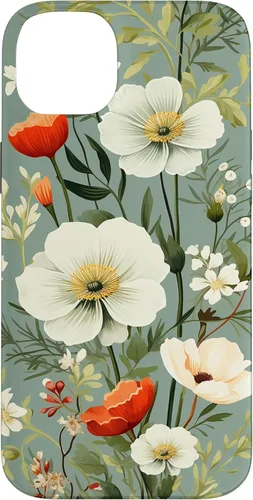 Miniatura 15 de Sage Green Flower Wildflower Pattern Floral Case for iPhone 17