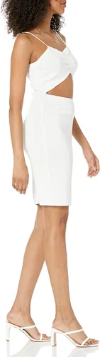 Miniatura 3 de The Drop Ailyn - Minivestido de suéter ajustado con tiras recortadas para mujer