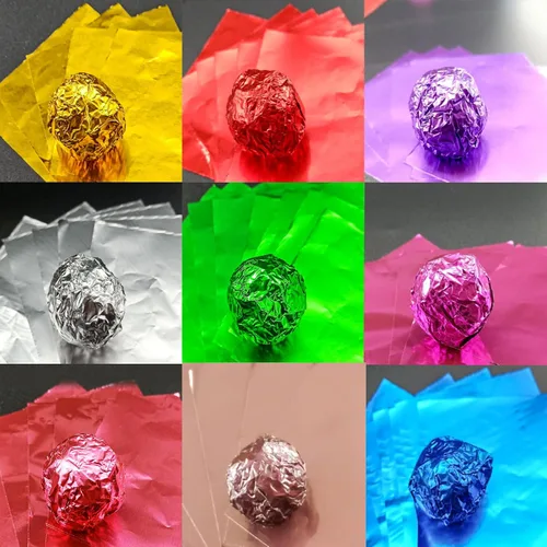 Miniatura 4 de Envolturas de caramelo de papel de aluminio – Papel de regalo de chocolate, 300 piezas, envoltorio de barra de chocolate casera, embalaje