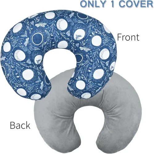 Miniatura 2 de Winmany Funda de almohada de lactancia para bebé, funda de almohada extraíble para lactancia materna, lindo patrón para niñas y niños, funda de Azul