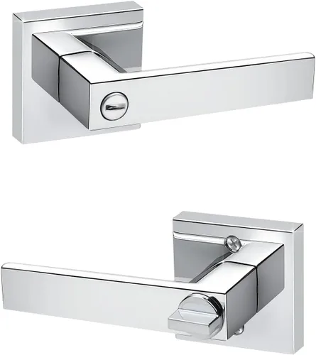 Miniatura 140 de KNOBWELL - Juego de cerradura con 1 picaporte resistente para puertas de una cara, ideal para puertas interiores reversibles, 0.93 libras