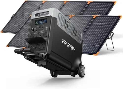 Miniatura 11 de AFERIY Estación de energía portátil de 3840Wh, tomas de corriente alterna de 120V x 5, carga rápida de 2.5H, estación de energía de batería LiFePO4