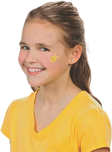 Miniatura 3 de Fun Express Tatuajes temporales de emoji de Pascua para niños, juego de 72 a granel - Relleno de huevos de Pascua y juguetes de cesta