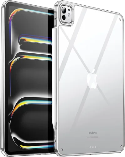 JETech Funda transparente para iPad Pro de 11 pulgadas M5/M4 2025/2024 (6ª/5ª generación), antiamarilleo, transparente, a prueba de golpes, delgada