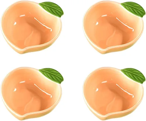 Miniatura 8 de 4 platos de cerámica para aperitivos con forma de limón, platos de condimento