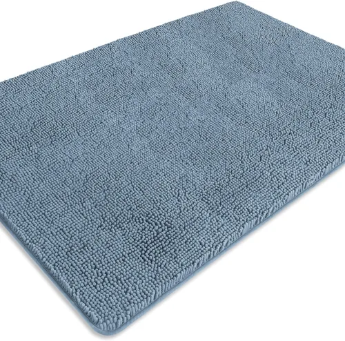 Miniatura 246 de Alfombra de baño pequeña de 12 x 18 pulgadas, lavable y absorbente, antideslizante, alfombra de baño de felpilla gruesa y suave para baño, ducha