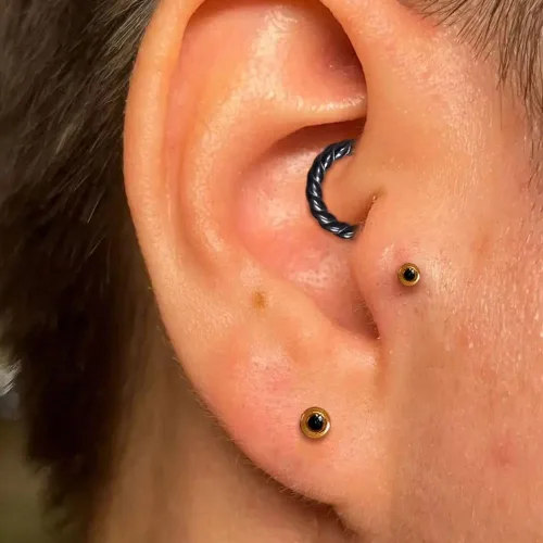 Miniatura 6 de Septum rings hoops,1PCS 16G8mm Ring Multi-Cones Surgical Stainless Steel Nose Ring Hoop Jewelry Clicker Cartilage Earring Hinged Segment Daith