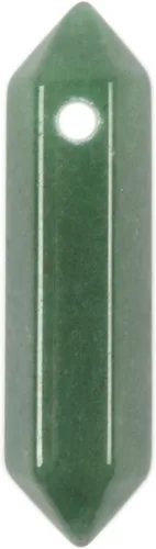 Varita hexagonal de aventurina verde de 1.260 in, piedra preciosa natural, para hacer joyas, cuentas curativas de reiki para chakras, reiki, agujero