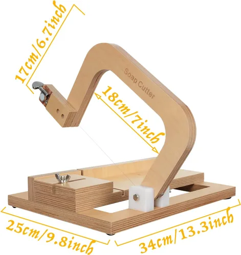 Miniatura 6 de Cortador de jabón de alambre de madera, cortador de jabón de alambre ajustable, herramienta de corte para velas de jabón hechas a mano para recortar