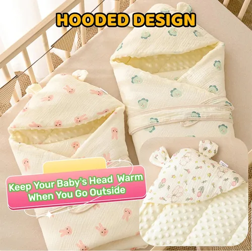 Miniatura 6 de Manta Kawaii para bebé para niñas, de algodón cálido, bonita, agradable al tacto, transpirable (oso)