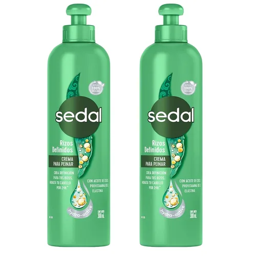 Miniatura 5 de Sedal Curls Defined Hair Comb Cream con aceite de coco, provitamina B5, elastina, 10.1 fl oz, paquete de 2
