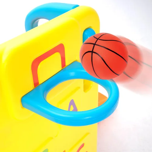 Miniatura 4 de Grow'n Up Climb 'n Explore Play Gym - Centro de actividades 4 en 1 para niños pequeños con tobogán, aro de baloncesto, túnel de gateo y pared