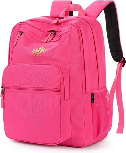 Miniatura 16 de ZORFIN - Mochila de 26 litros para la escuela, universidad y viajes, impermeable, con 8 compartimentos, Verde militar, Moderno